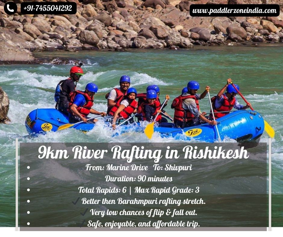 9Km River Rafting in Rishikesh