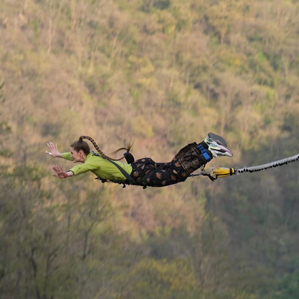 Woman's Highest bungee jump