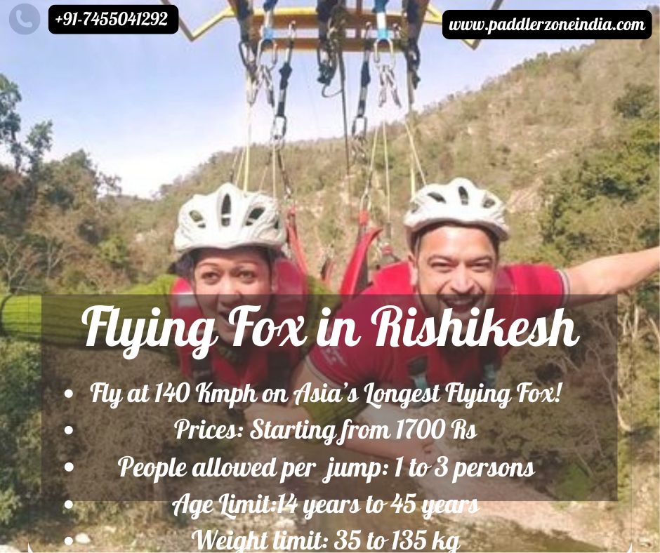 flying fox  in rishikesh