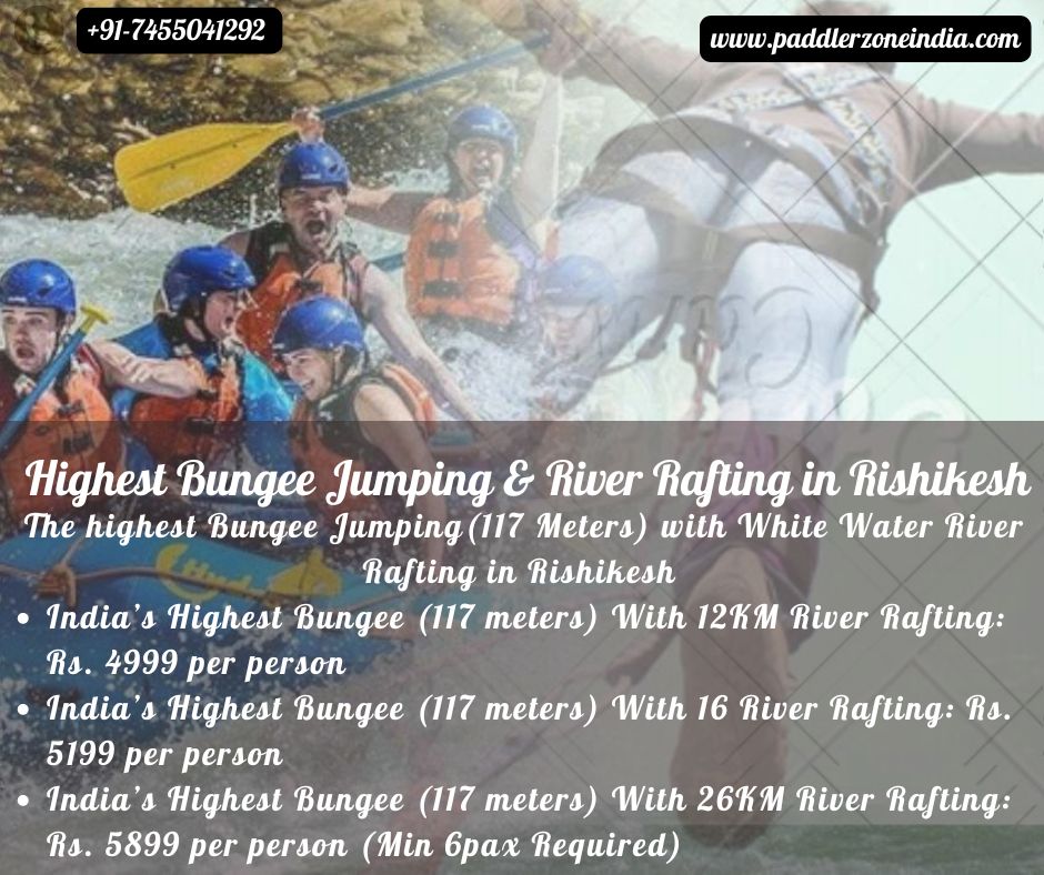 White waterriver rafting and bungee jumping  in Rishikesh